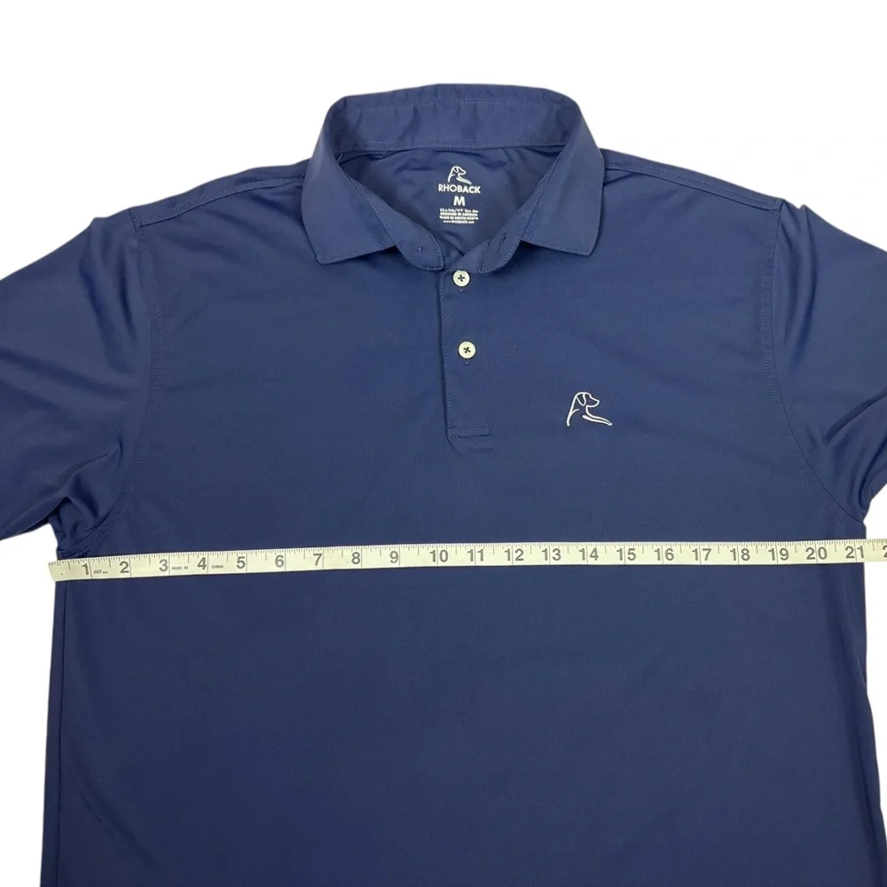 Rhoback Performance Polo Men’s Medium Navy Blue - Picture 5 of 6